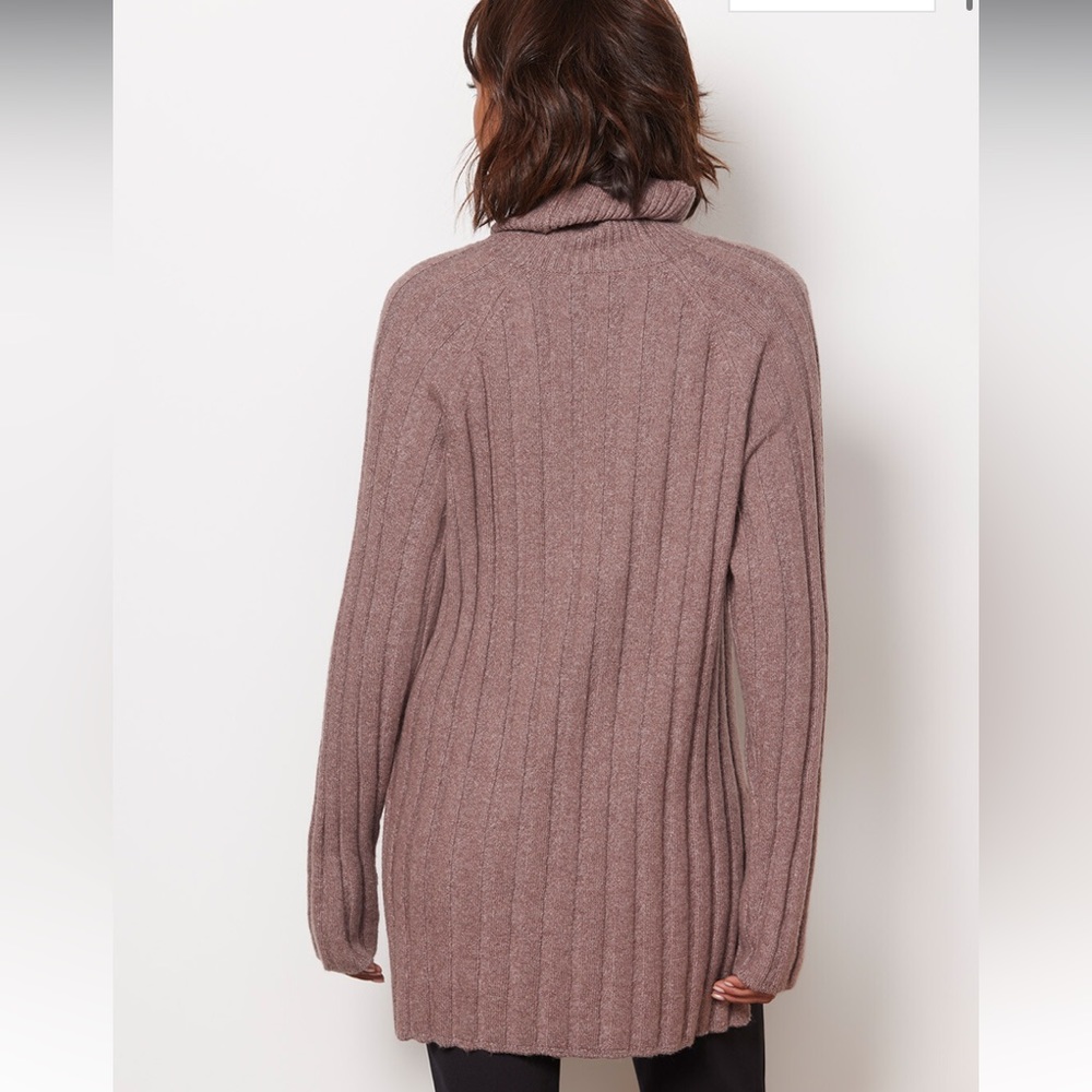 Sanctuary Ribbed Turtleneck Sweater Tunic Length - Picture 4 of 8